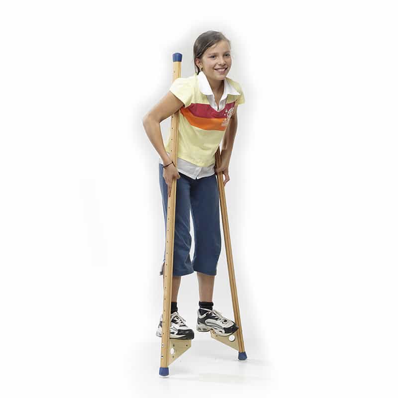 MAMOI® Échasses Enfant, Échasses en Bois 103/153 cm, Échasse pour Enfant  avec réglage en Hauteur