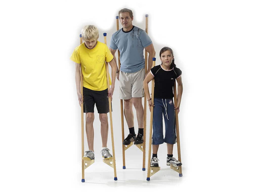 MAMOI® Échasses Enfant, Échasses en Bois 103/153 cm, Échasse pour Enfant  avec réglage en Hauteur