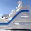 Structure gonflable de la gamme Polaire, le toboggan gonflable Ours Polaire en 3D est idéal pour les fêtes de fin d'année mais aussi pour toute l'année ! Fabrication européenne Lukylud.