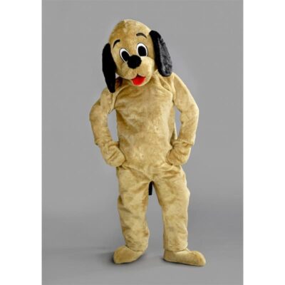 mascotte chien beige