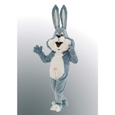 mascotte lapin gris