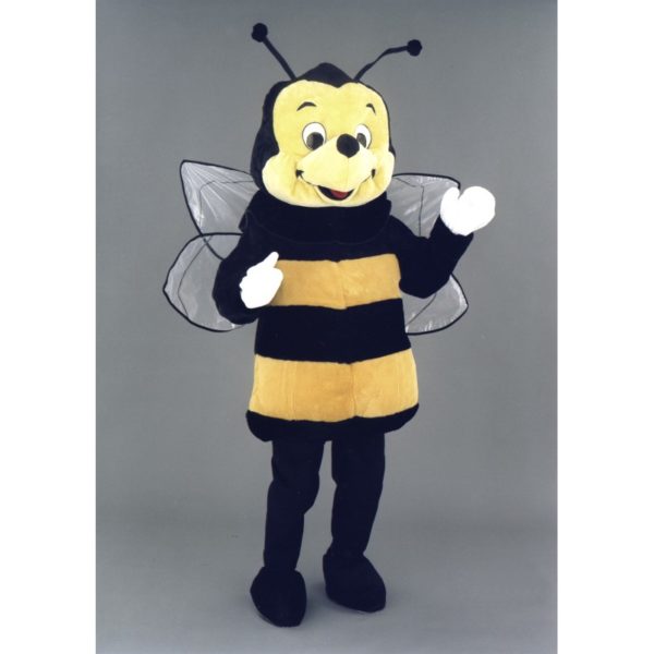 Costume peluche de qualité ou mascotte pour se déguiser en abeille.
