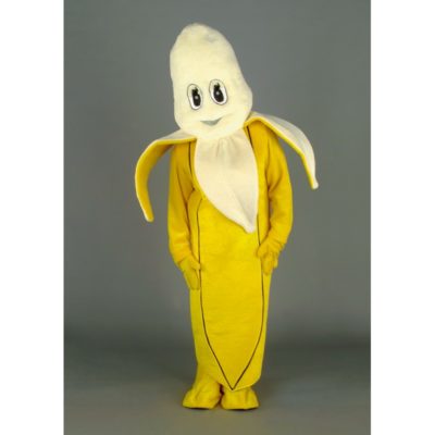 Costume peluche de qualité ou mascotte pour se déguiser en banane.