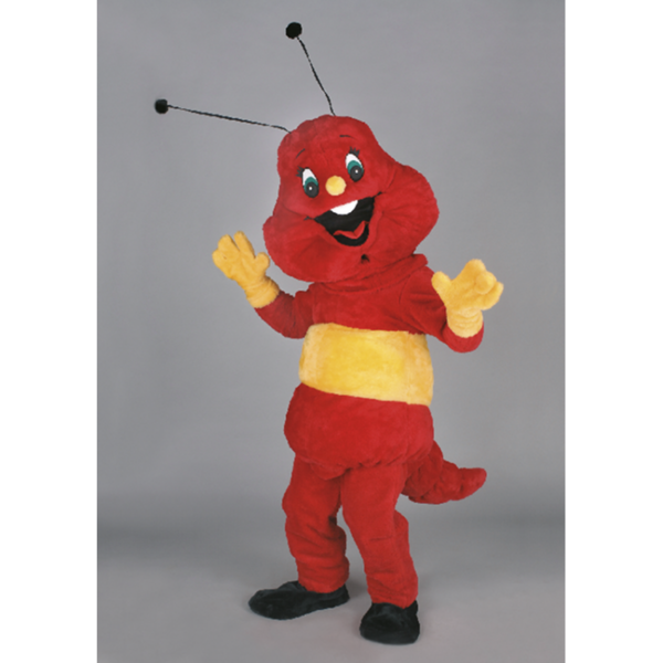 Costume peluche de qualité ou mascotte pour se déguiser en fourmi rouge.
