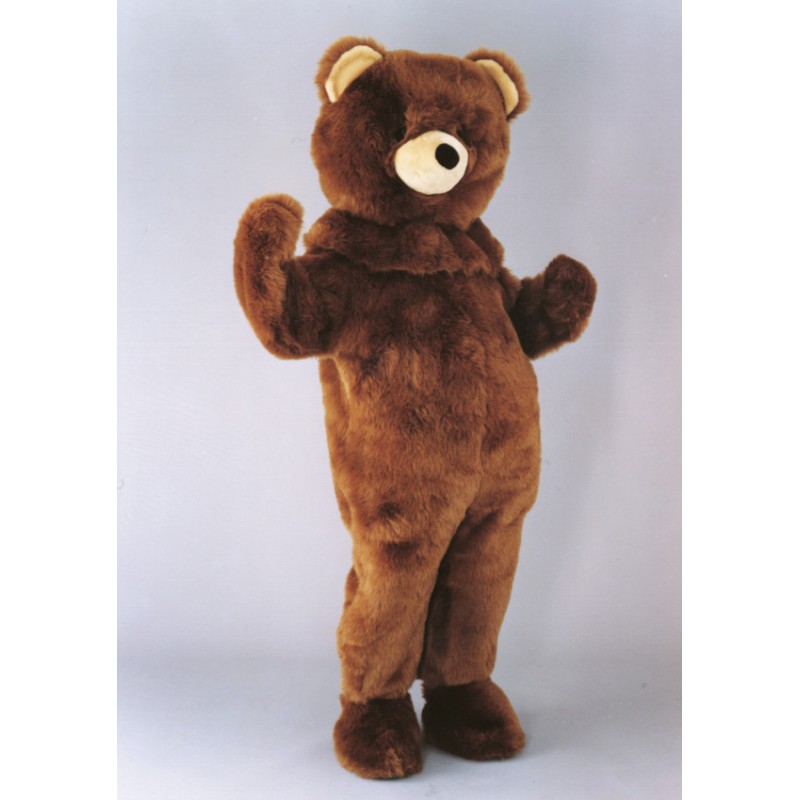 Déguisement mascotte ours brun, les petits vont l'adorer !