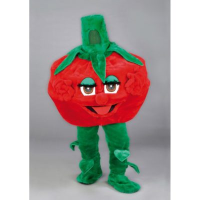 Costume peluche de qualité ou mascotte pour se déguiser en tomate.