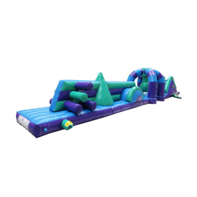 Jeux de piscine parcours gonflable double embuche.