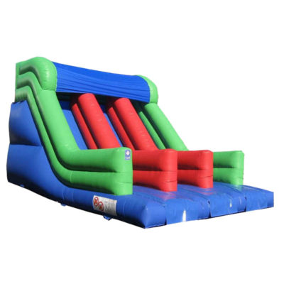 Toboggan gonflable double piste