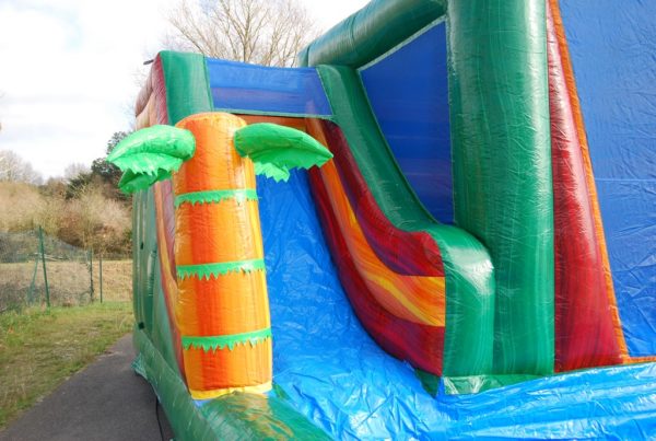 Jeu piscine aquamundo tropical avec toboggan