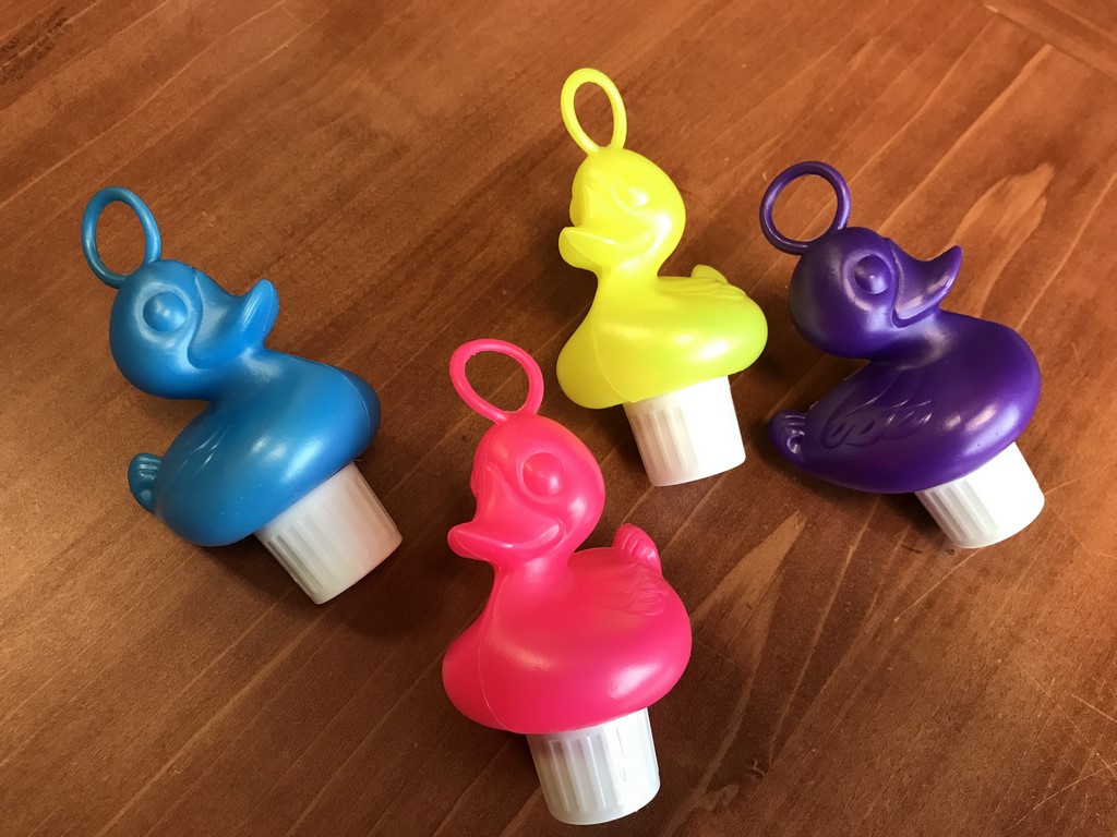 4 Canards lestés pour jeu pêche aux canards - Achat canard plastique