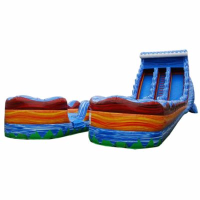 Toboggan gonflable aquatique vague géante