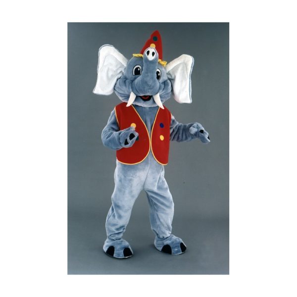 Mascotte éléphant clown pour se déguiser