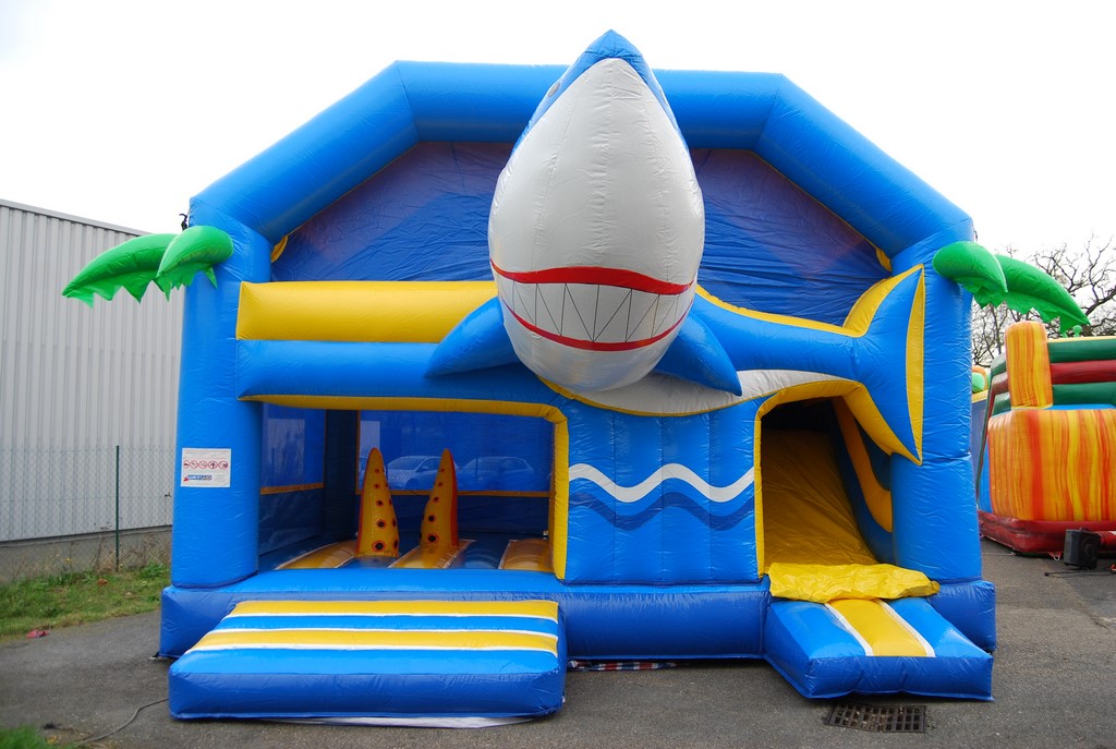 Promotion structure gonflable combo requin