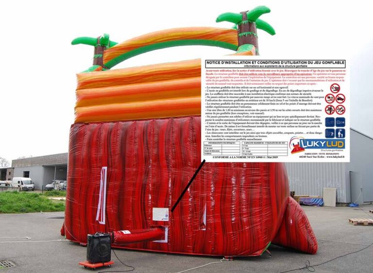 Norme NF EN 14960 sécurité des jeux gonflables comme les châteaux gonflables.