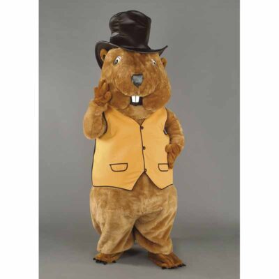 Mascotte castor, déguisement professionnel de qualité.
