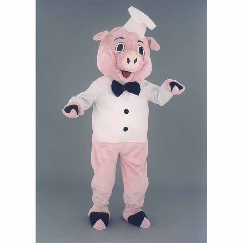 Mascotte cochon cuisinier, un déguisement vraiment unique.