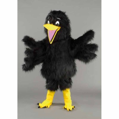 Mascotte corbeau, un déguisement oiseau qui a de l'allure.