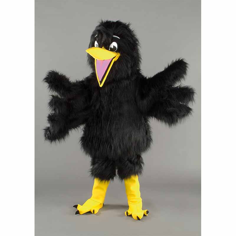 Mascotte corbeau, un déguisement oiseau qui a de l'allure.
