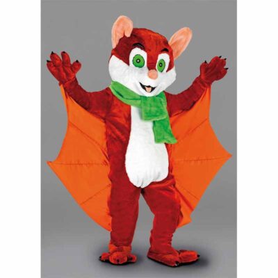 Mascotte écureuil volant, déguisement emblématique.