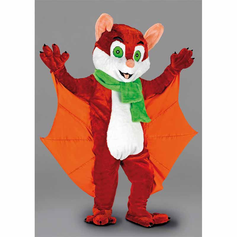Mascotte écureuil volant, déguisement emblématique.
