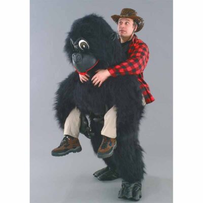 Mascotte gorille passager, un déguisement incroyable.