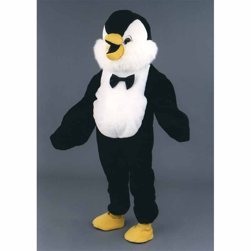 Mascotte pingouin très élégant.