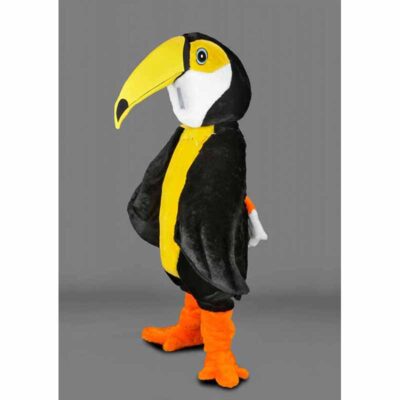 Mascotte toucan, déguisement oiseau tropical.