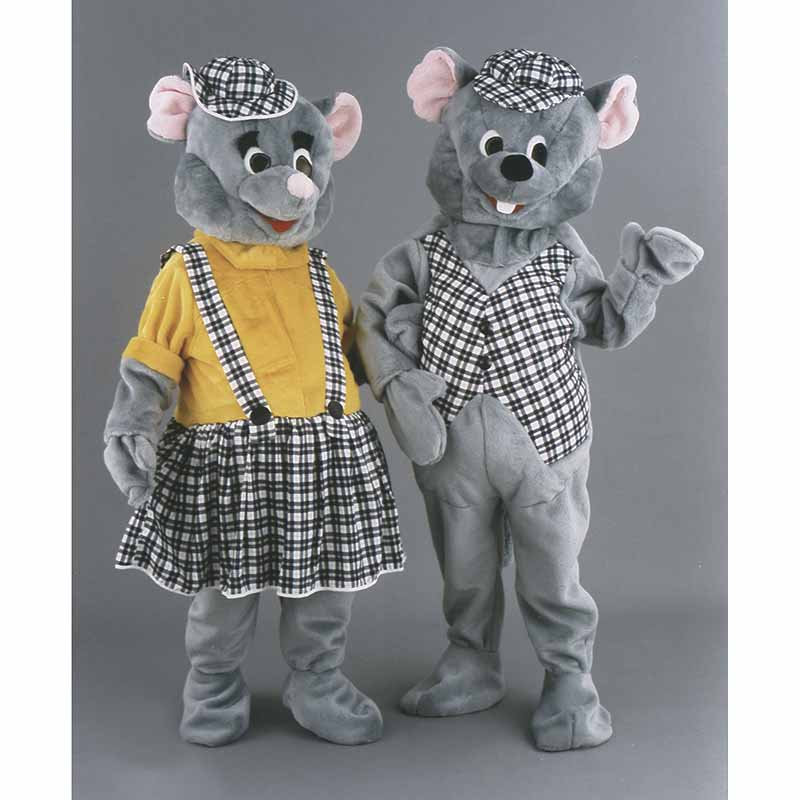 Mascottes souris en couple, déguisements souris trop mignonnes.