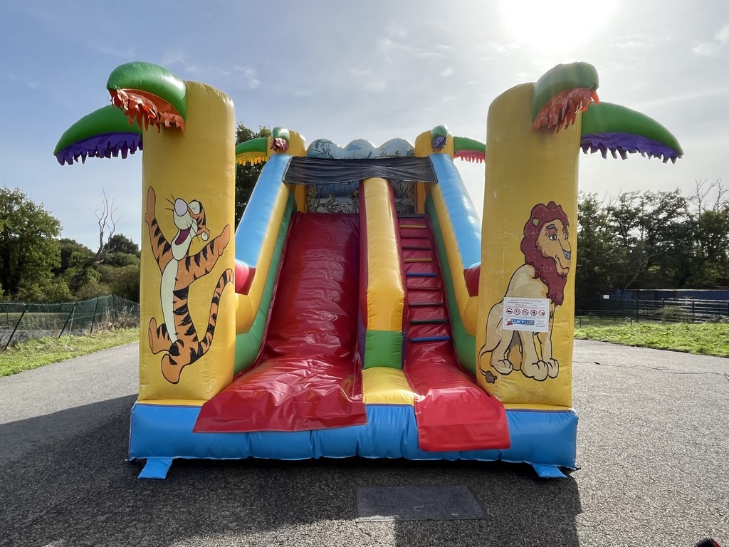 Toboggan safari gonflable d'occasion.