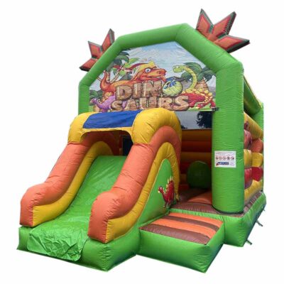 Structure gonflable combo dinosaure.