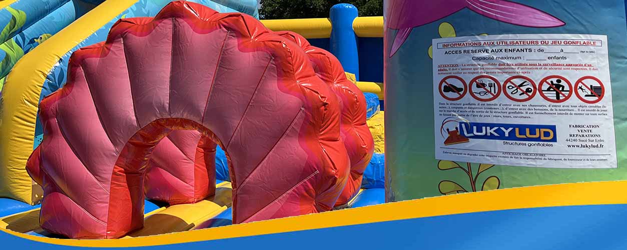 jeu gonflable professionnel pour camping et collectivité