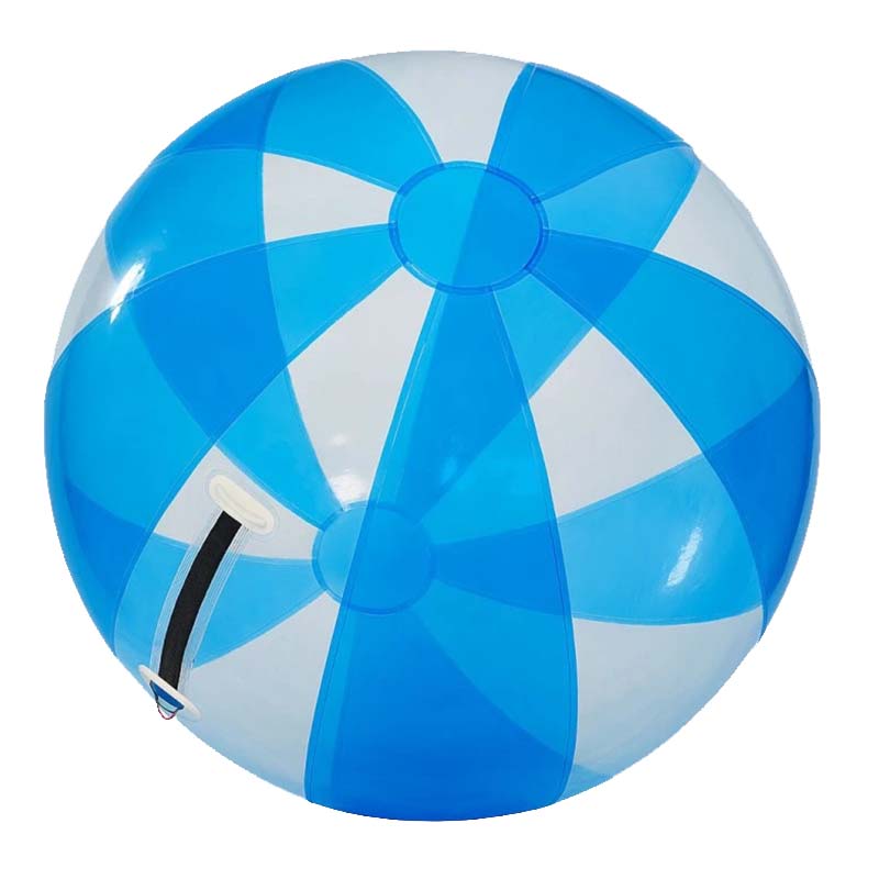 Waterball en TPU, bicolore bleue et transparente.