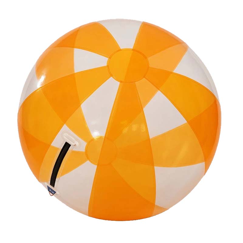 Waterball en TPU, bicolore orange et transparente.