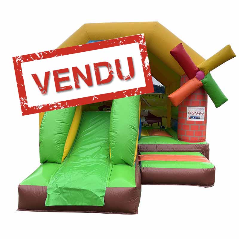 Château gonflable toboggan ferme vendu