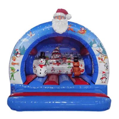 Château gonflable jeux Père Noël pour les professionnels, avec bonhomme de neige et reine