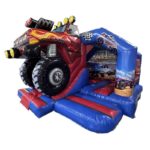 Château gonflable toboggan Monster truck impressionnant