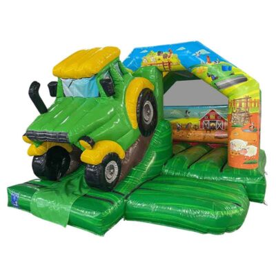 Château gonflable toboggan tracteur pour les professionnel
