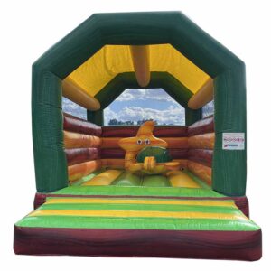 Château gonflable occasion tortue avec des obstacles de jeu