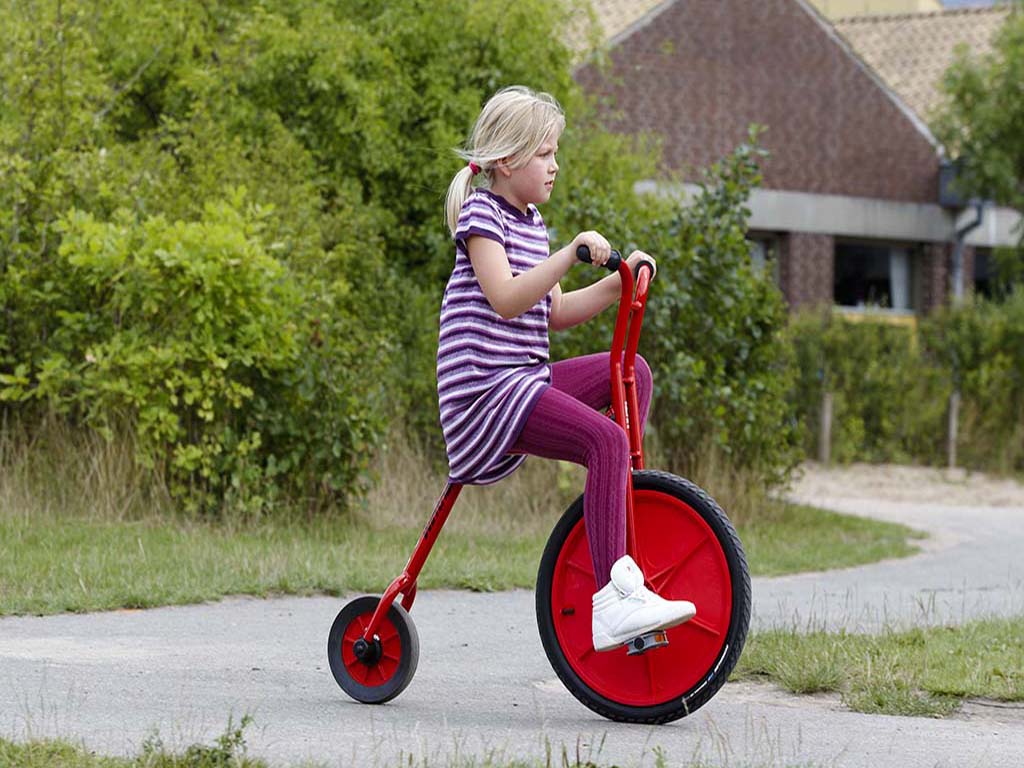 Vélo rigolo avec une grande roue, vélo professionnel pour enfants de 5 à 12